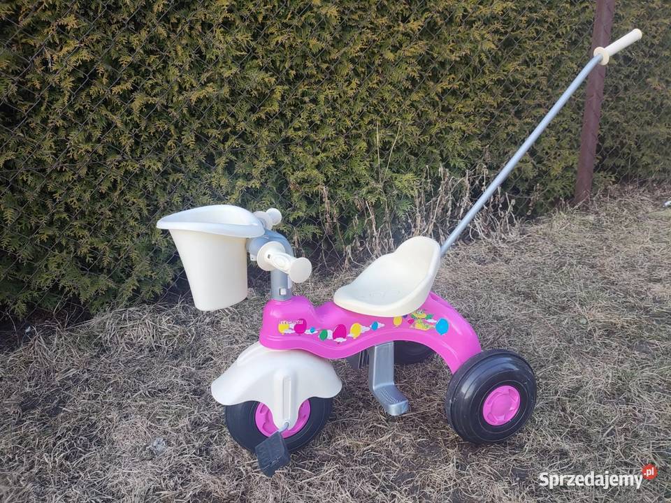 Rowerek Trójkołowy Junior z pchaczem Koszyk