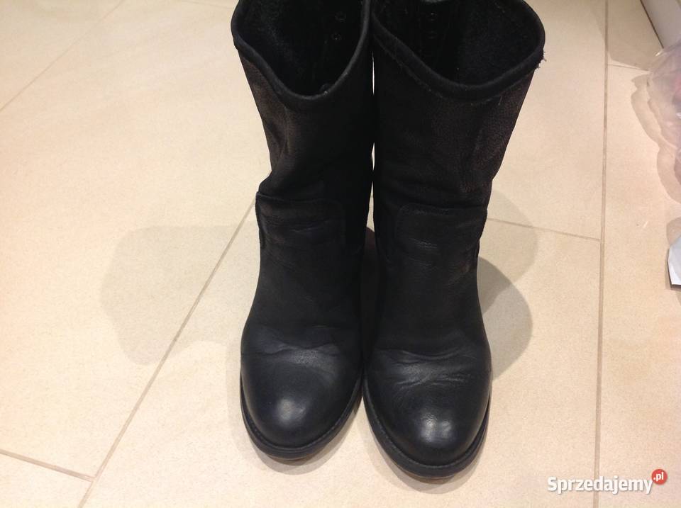 Czarne Botki Skórzane VENEZIA r 37 Nowa Sól sprzedam