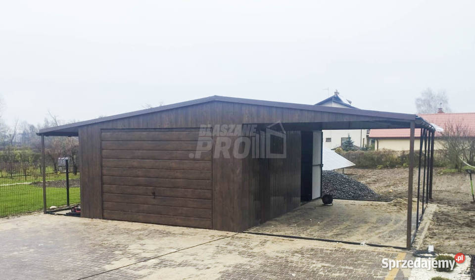 Garaż Blaszany 4x6 2x Wiata 4x6 15x6 Brama blacha