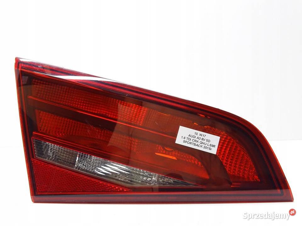 LAMPA LEWA LEWY TYŁ TYLNA W KLAPE AUDI A3 8V 5D osobowe