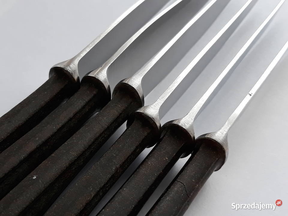 Noże obiadowe 2 BAKELIT Gerlach sztućce PRL