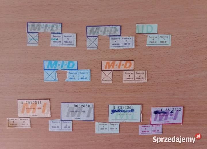 KARTKI zaopatrzeniowe z PRL na artykuły Oborniki