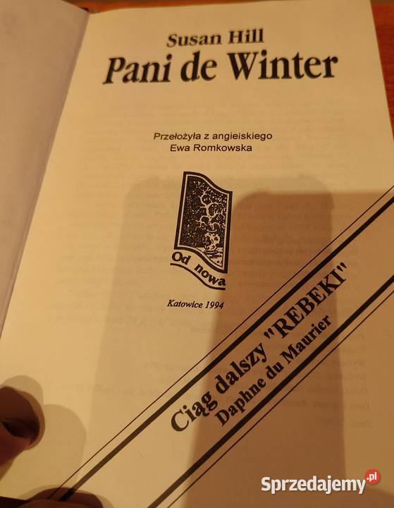 Rebeka romans wszechczasów Rok wydania 1994 Gdańsk sprzedam