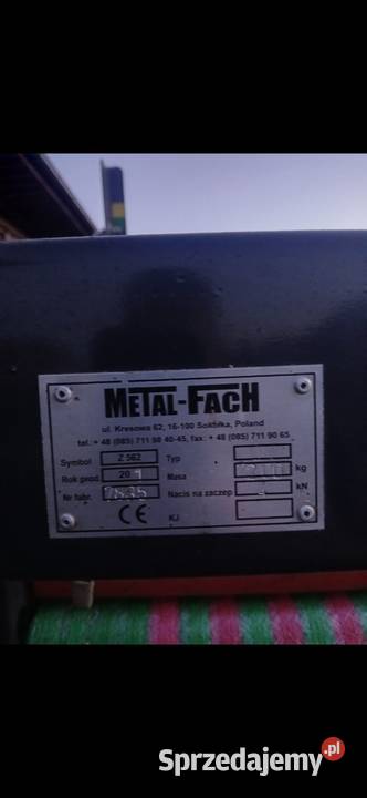 Prasa Rolująca MetalFach Z562 2012 Stan Rolujące (belujące) podlaskie Rutki-Kossaki