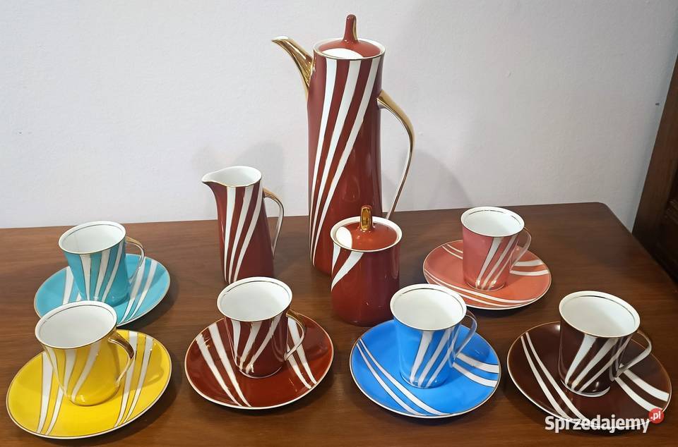 Kultowy serwis kawowy Krokus Ćmielów Lublin sprzedam