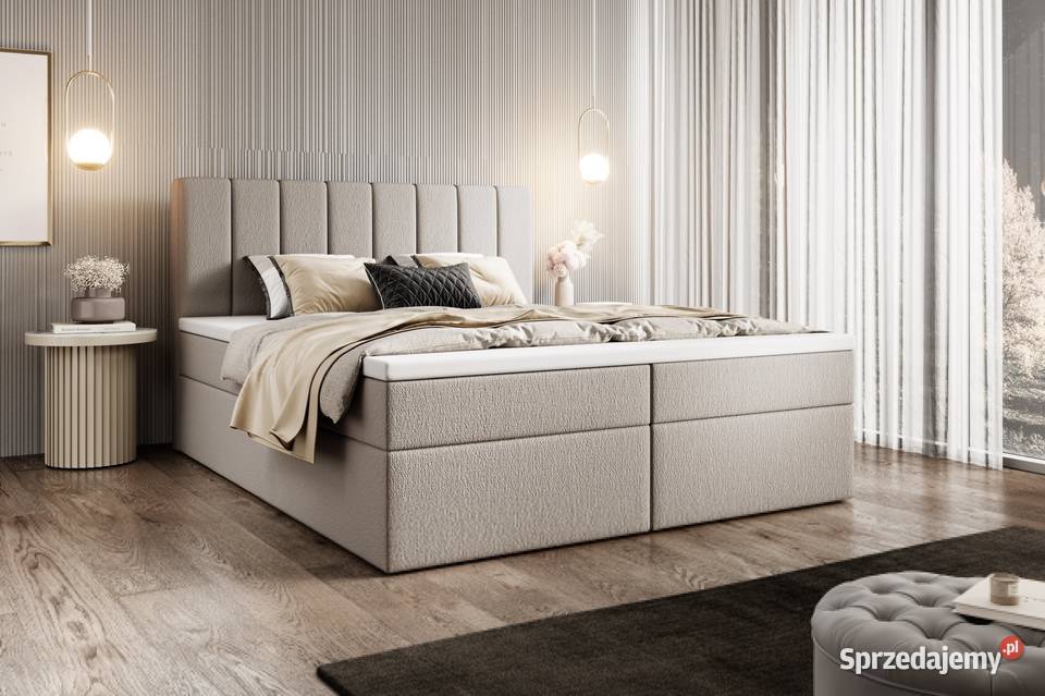 Łóżko kontynentalne Bursa 2 różne kolory i