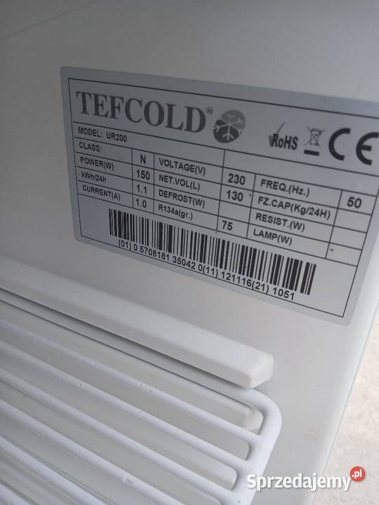Lodówka podblatowa TEFCOLD UR200 mazowieckie sprzedam