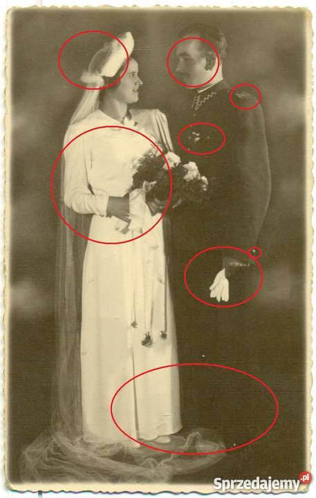 Pamiątka z dnia ślubu Poznań 11X1938r Bracia