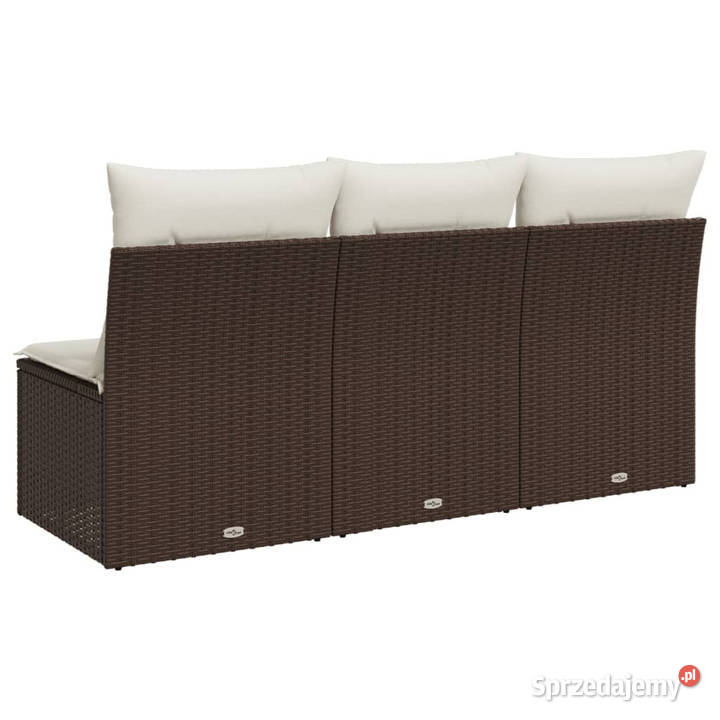 Sofa ogrodowa z poduszkami 3osobowa brązowa mazowieckie Warszawa