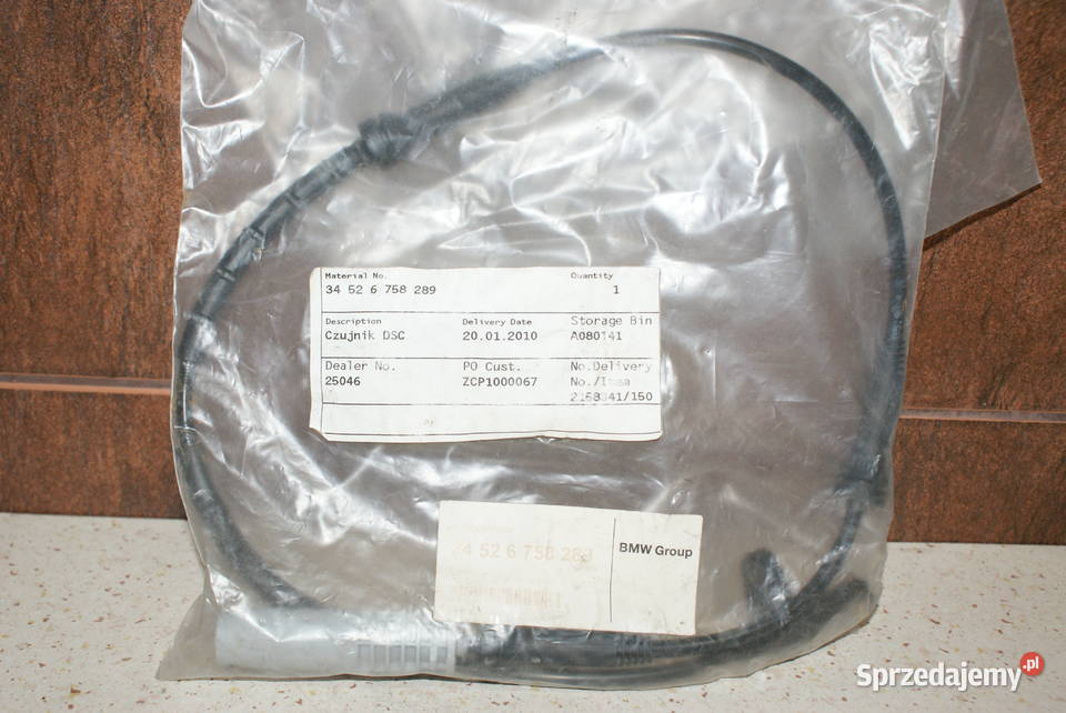 34 52 6 758 289 Czujnik ABS przód LP BMW 7 E65 Białobrzegi