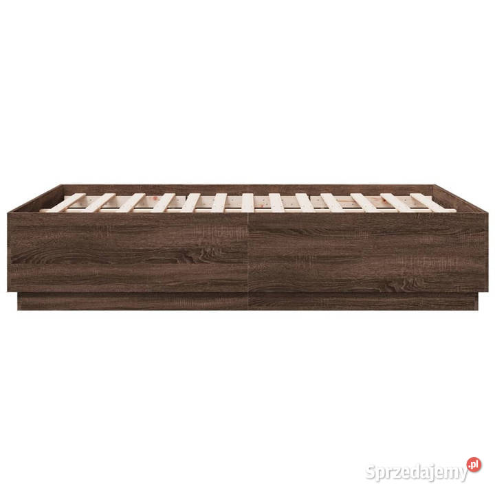Rama łóżka z LED brązowy dąb 140x190 WM3209645 Warszawa sprzedam