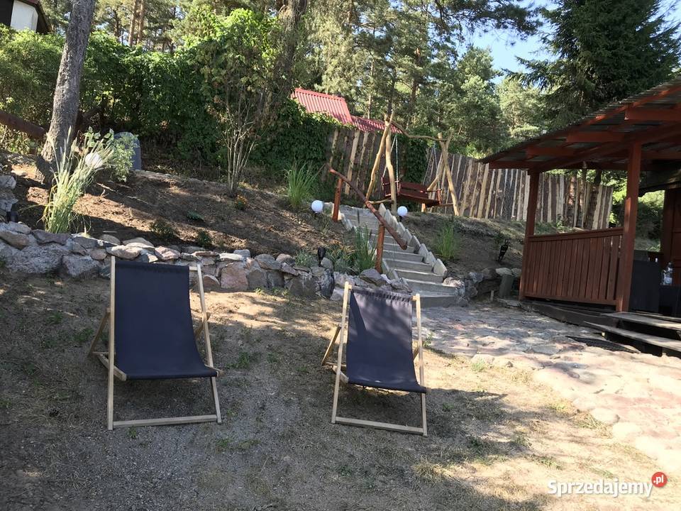Domek jeziorem Dadaj Mazury plaży cisza i spokój Wilimy