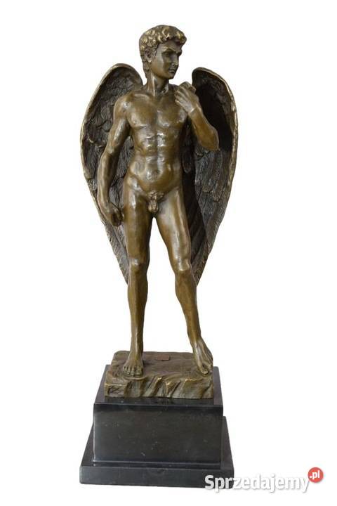 Dawid ze Skrzydłami Anioł Akt Rzeźba z Brązu małopolskie Kraków