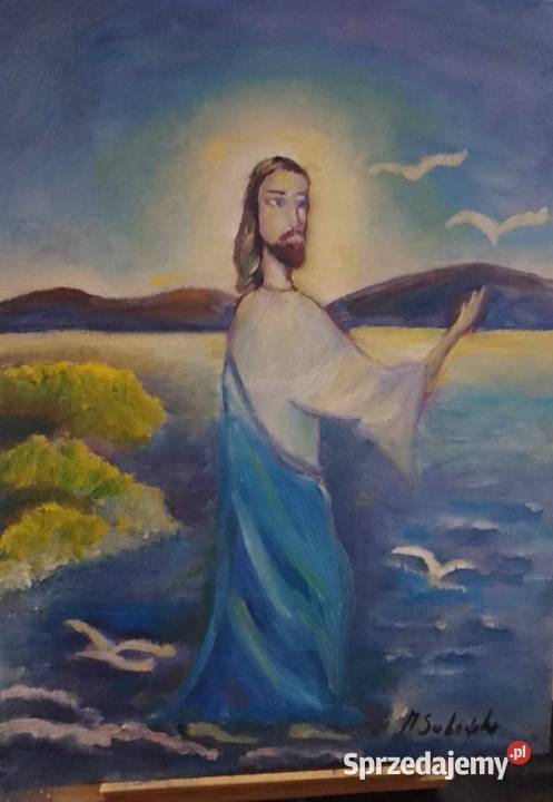 Obraz Jezus chodzący wodzie Obrazki i obrazy Poznań sprzedam