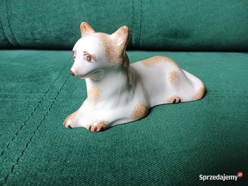Porcelanowa figurka psa z PRL ZSSR sygnowana Zbylitowska Góra sprzedam
