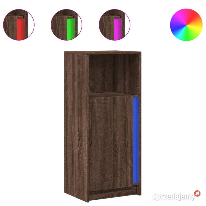 Szafka z LED brązowy dąb 425x34x100 WM852158 Pozostałe mazowieckie Warszawa