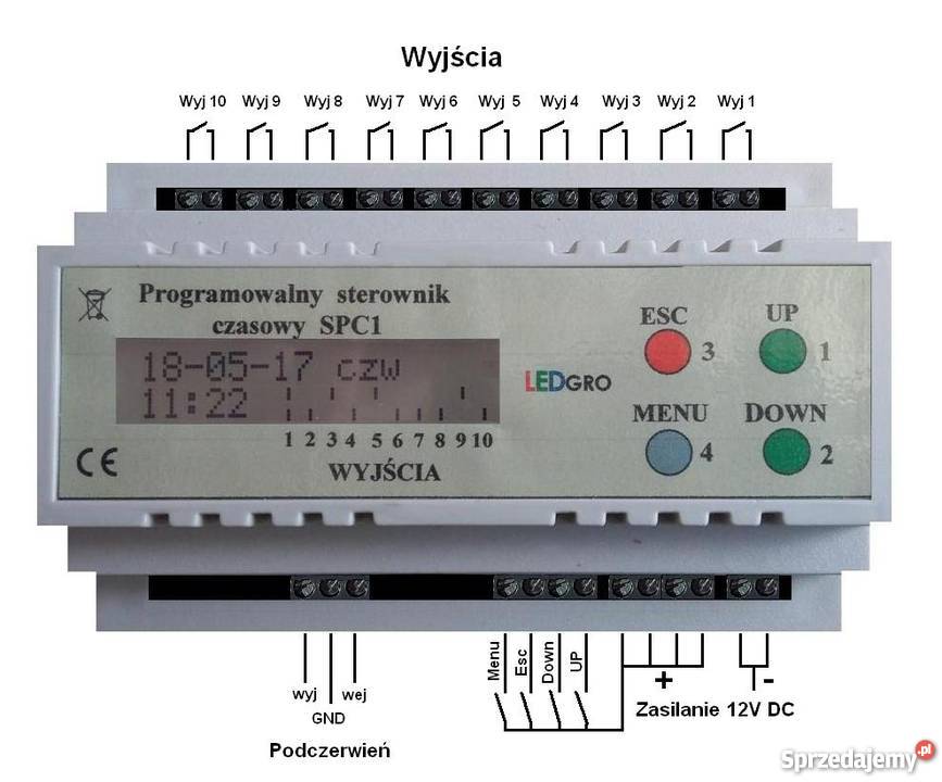 Programator czasowy data czas 10 niezależnych