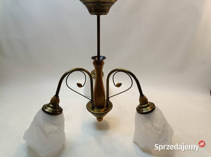 Żyrandol trójramienny współczesny motyw kwiatu podkarpackie Tarnobrzeg