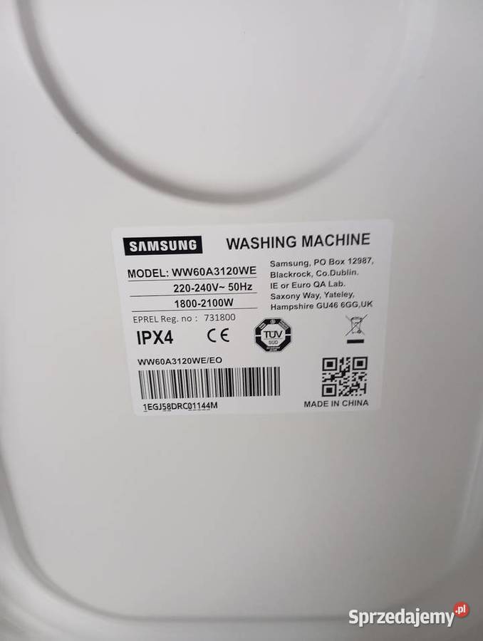 Pralka Samsung Slim 40 6 1200obr Nowa 60cm mazowieckie Warszawa
