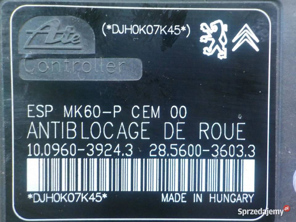 CITROEN DS3 16 B 10r 3D pompa ABS 9666999580 mazowieckie Suków