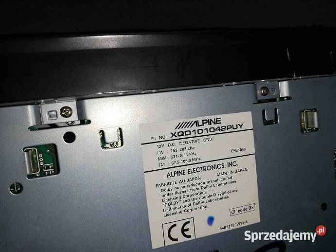 Rover 75 radio ALPINE XQD101042PU zmodyfikowane zachodniopomorskie