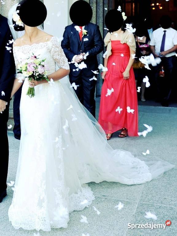 Suknia PETUNIA Pronovias Madonna bolerko welon Gąbin