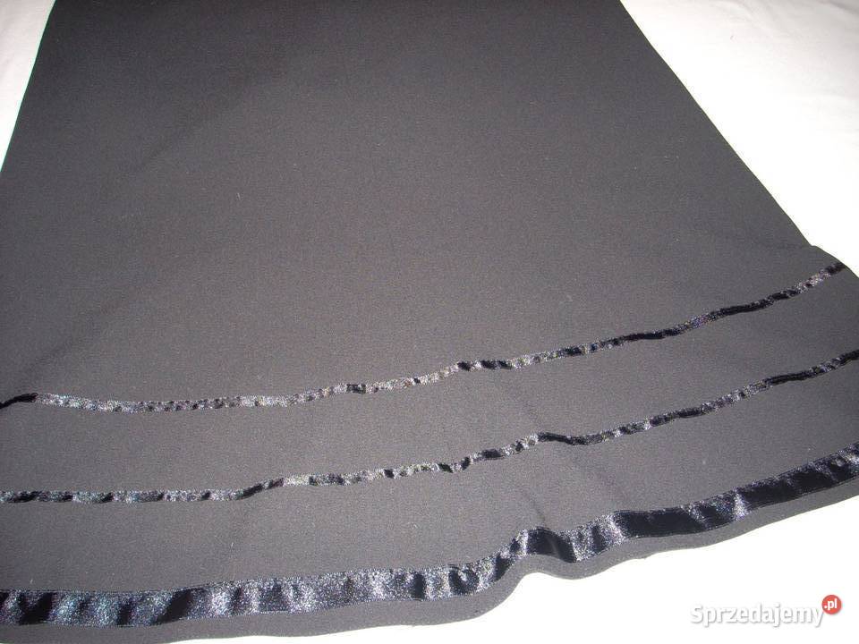 Czarna Spódnica Elegancka z tasiemkami j Nowa 42 małopolskie Nowy Sącz