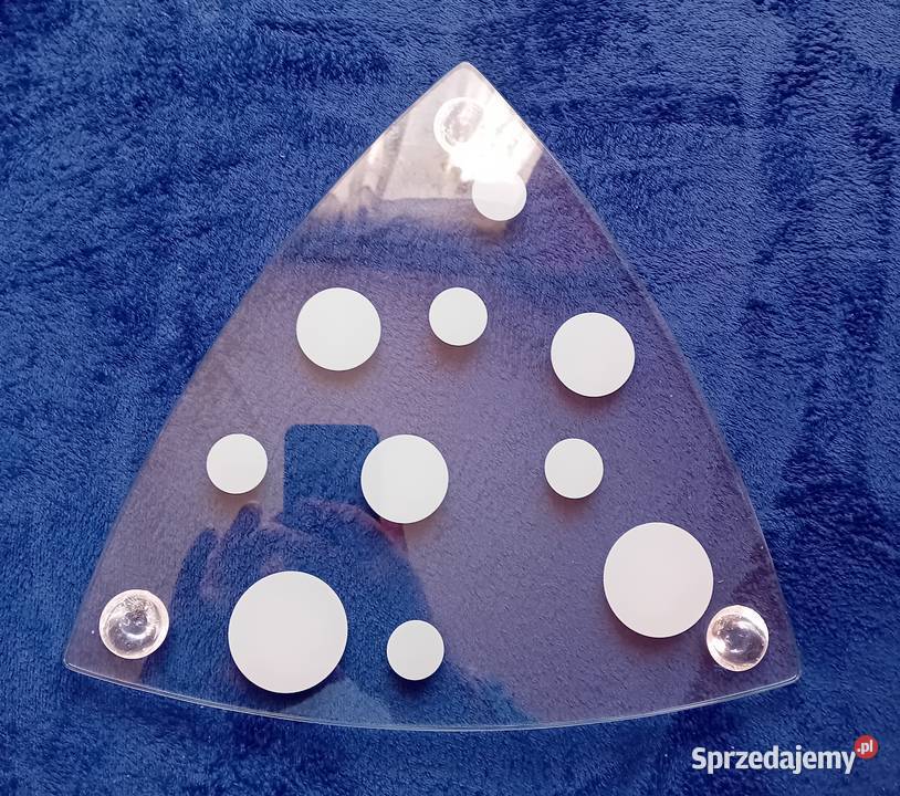 Trójkątna szklana patera do serów Vintage Koźminek