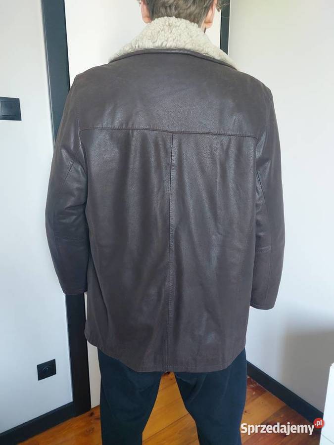 skórzana kurtka męska M brązowa Suchy Las skóra Poznań