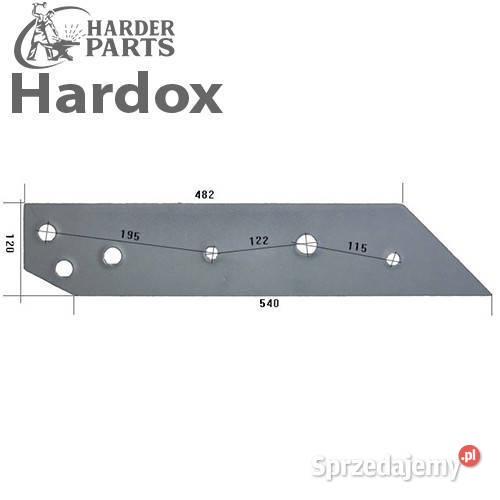 Płoza długa HARDOX 80603L części do pługa OVERUM nieuszkodzony