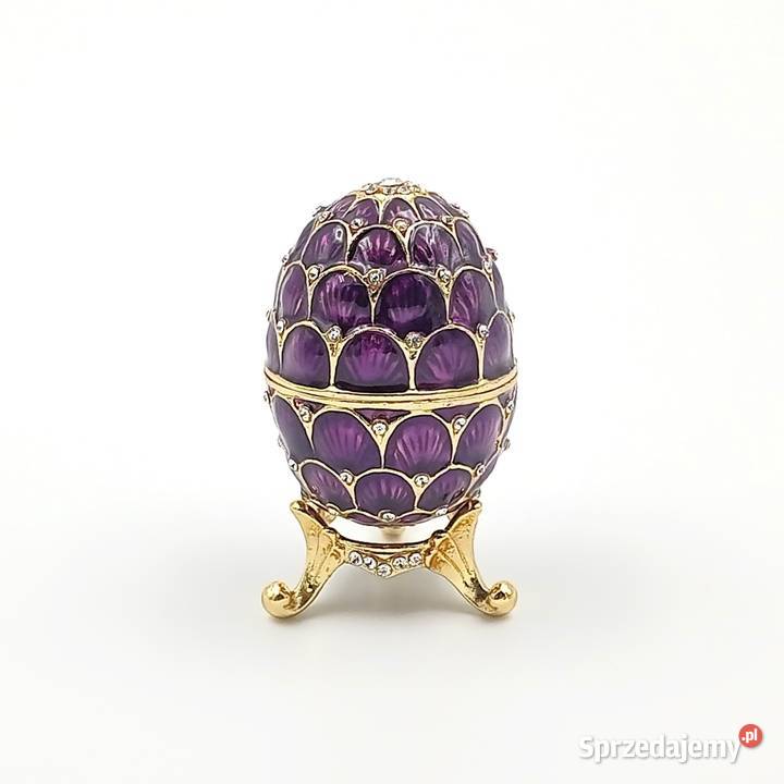 Jajko jajo faberge pojemniki szkatułka fiolet Zawiercie