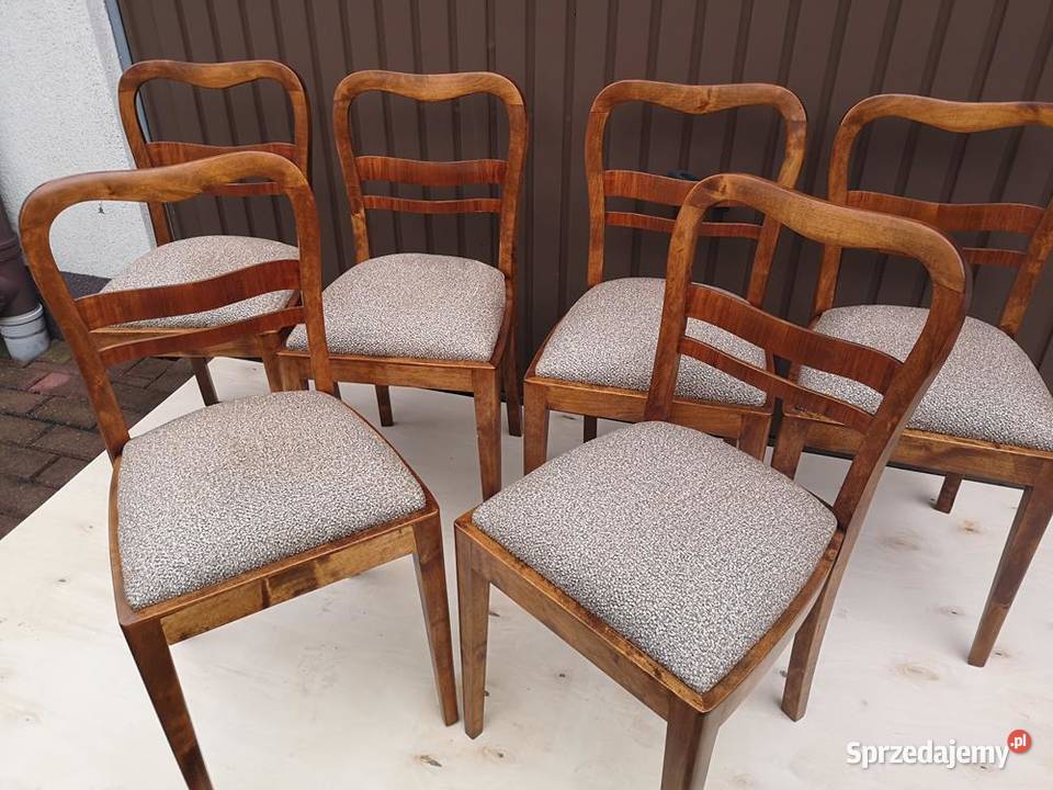 Krzesła ARTDECO Stare Antyk Komplet 6 Sztuk sprzedam