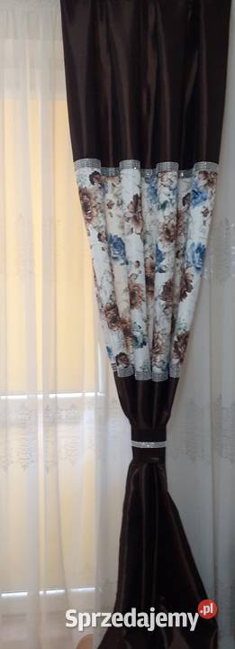 Zasłony 2 sztuki kwiat peoni Mława sprzedam