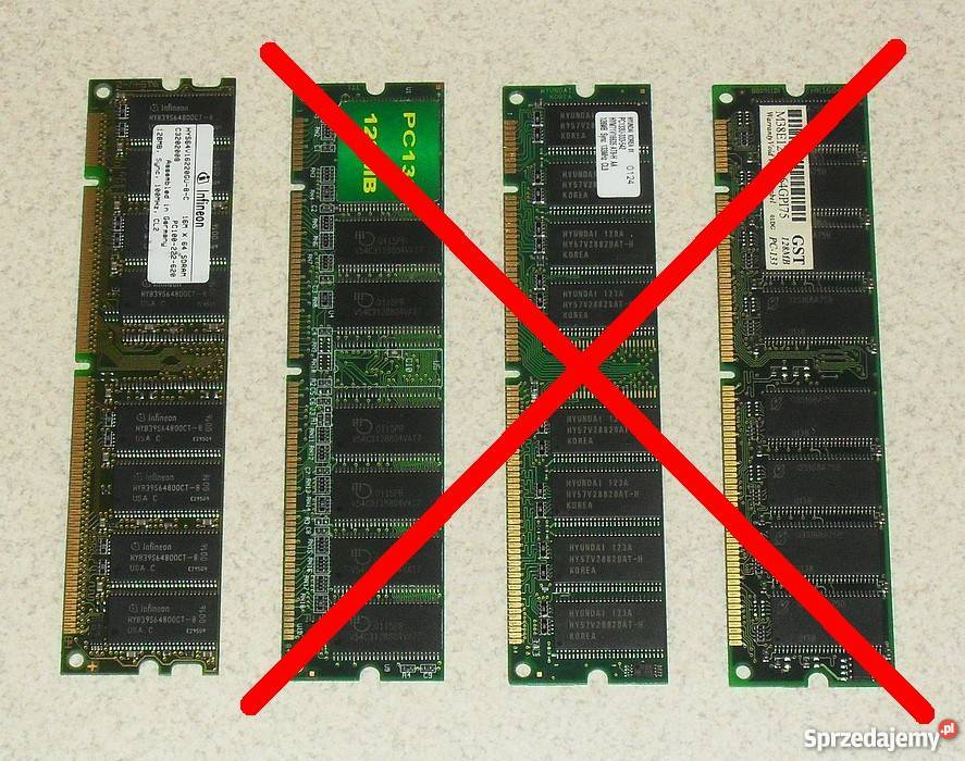 Pamięć SDR SDRAM DIMM 128 MB 100 MHz Gliwice