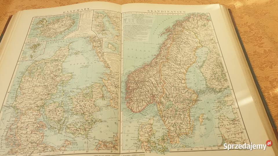 E DEBES NEUER HANDATLAS 1897r Warszawa