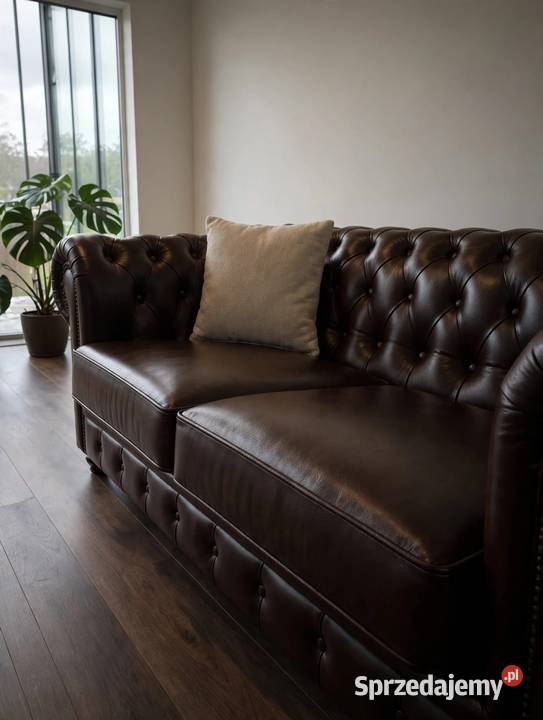 Chesterfield pikowany zestaw wypoczynkowy Komplety wypoczynkowe Wrocław