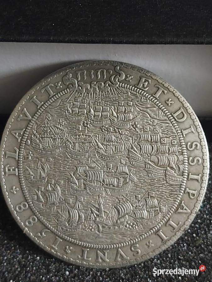 Moneta Ducat 1588 z imieniem Boga JHWH Holandia Ścinawa