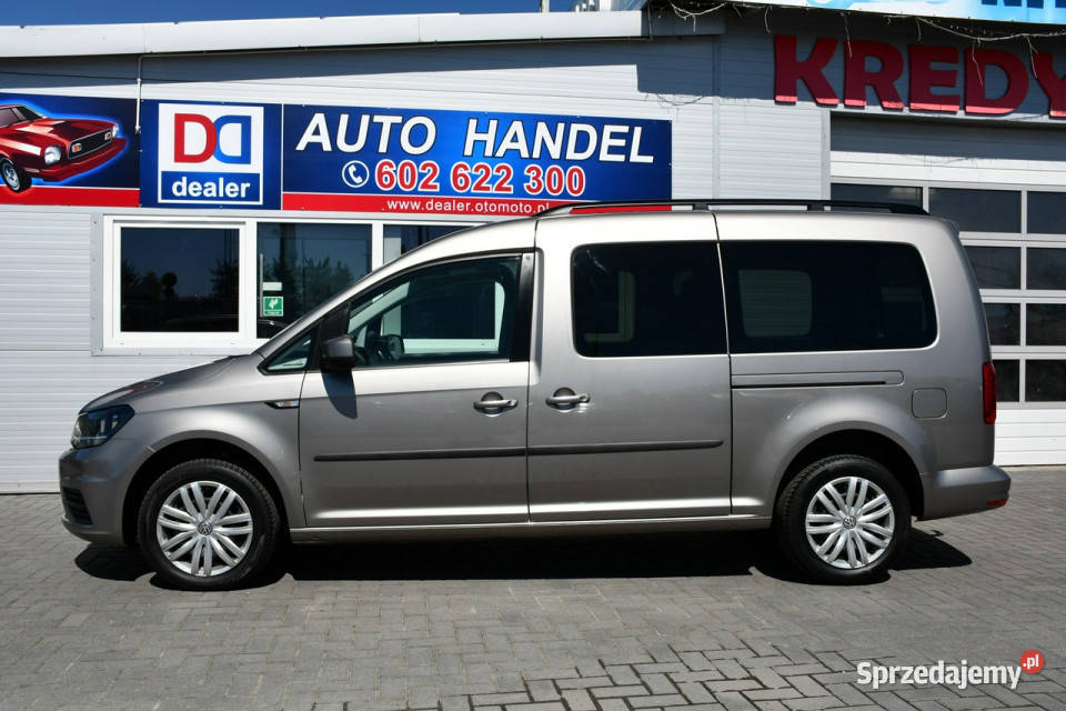 Volkswagen Caddy 20 TDI LONG 100 bezwypadkowy Rok produkcji 2019 Motoryzacja Hrubieszów