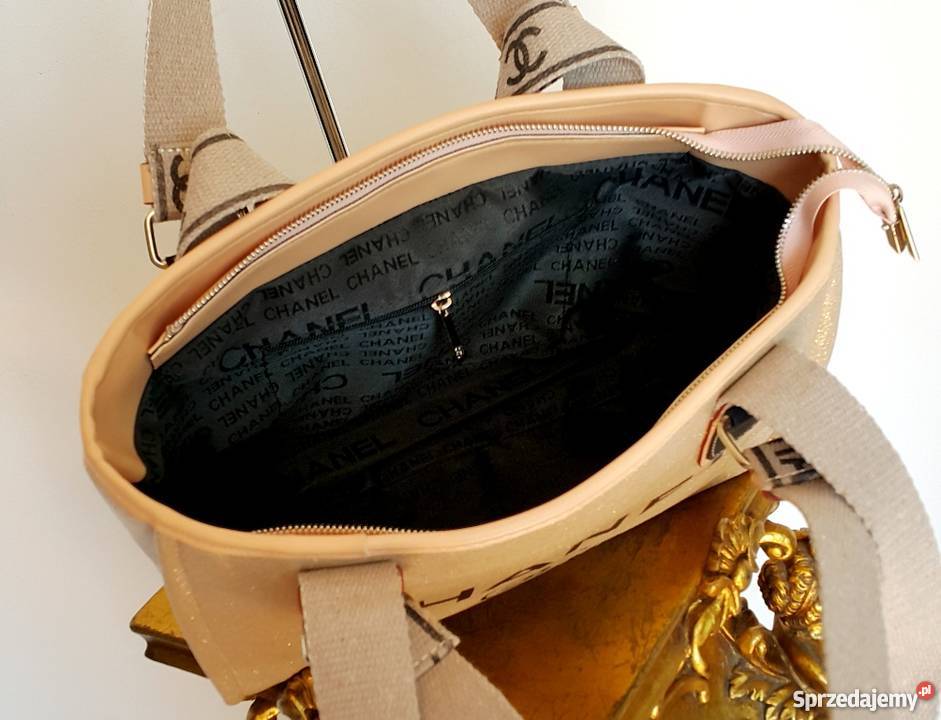 ZŁOTA SZOPERKA CHANEL TOREBKA CC ZŁOCONA SHOPPER