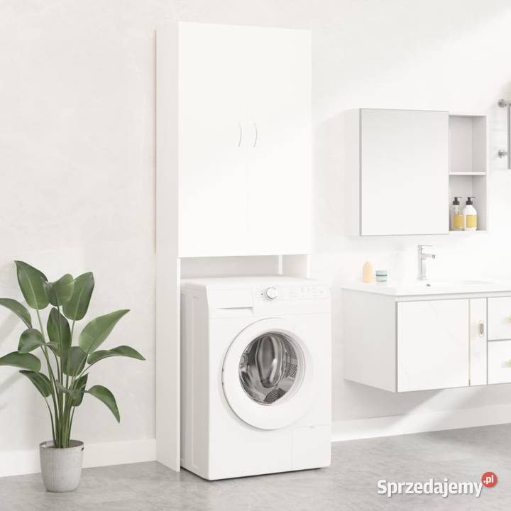 vidaXL Szafka na pralkę biała 64 x 255 x 190 wolnostojące AGD Warszawa