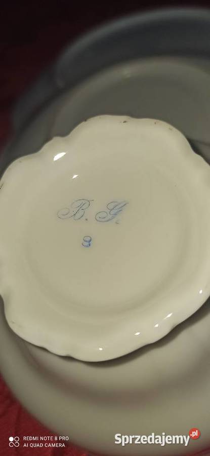 Filiżanka z talerzykiem deser Syg BG Kobalt Gdańsk