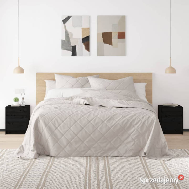 Szafki nocne 2 czarne 40x31x50 lite drewno Warszawa
