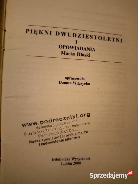Piękni dwudziestoletni i opowiadania Hłasko Warszawa