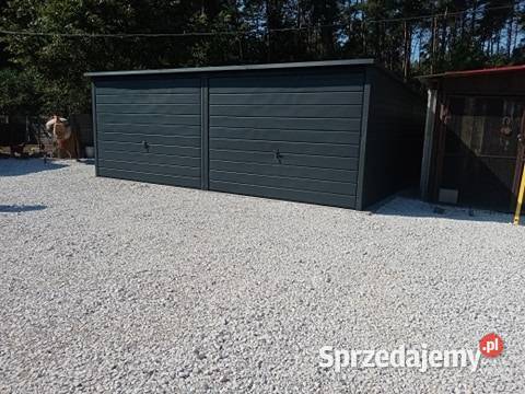 Garaż blaszany 6x6 z wiatą Rębków