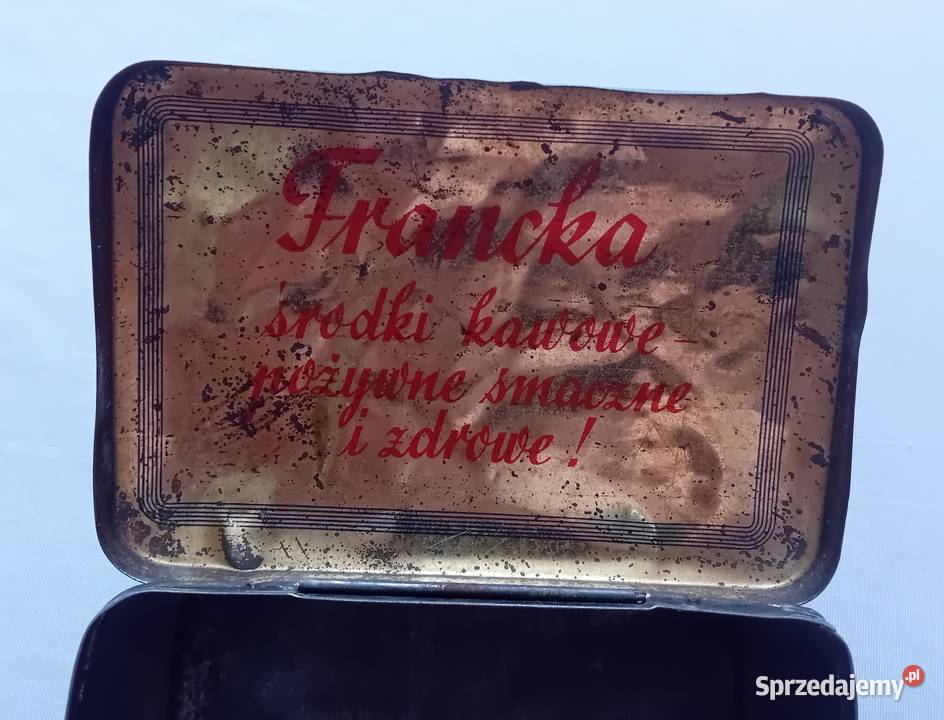 Puszka kawy Franck Skawina lata 40e XX w Koźminek