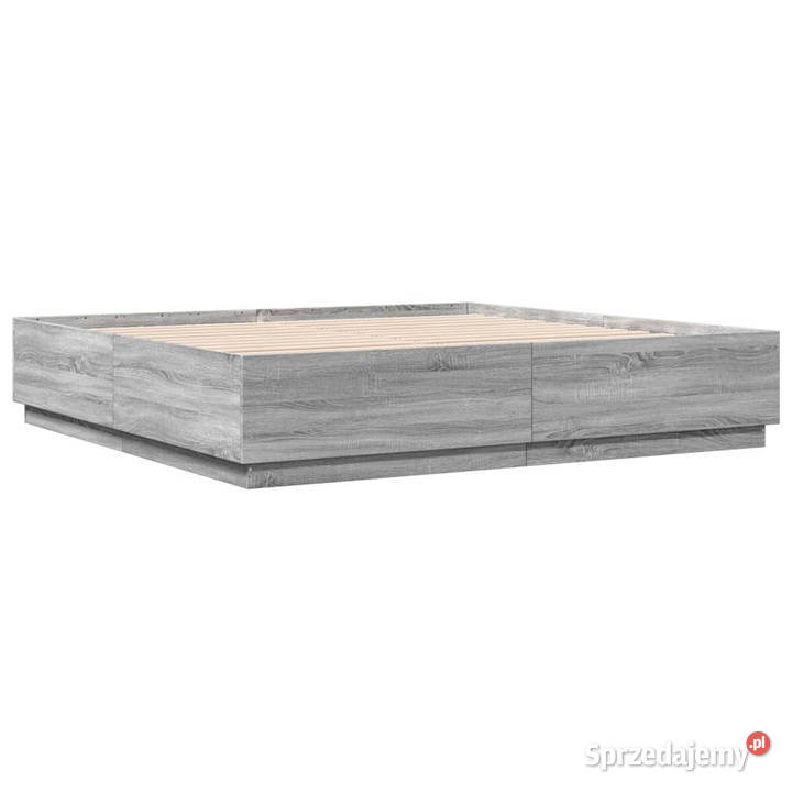 Rama łóżka szary dąb sonoma 200x200 WM3209679 40cm Łóżka Warszawa sprzedam