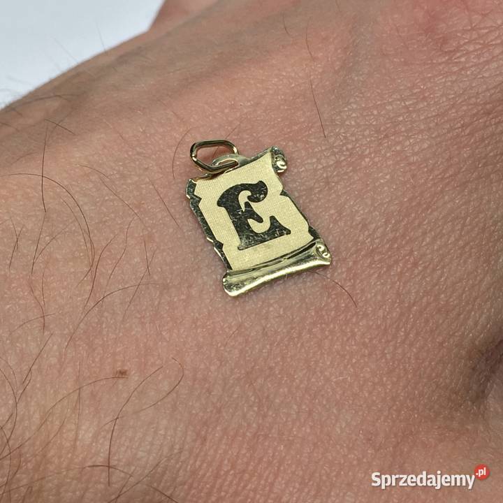 Złoty WISIOREK 585 14K Zawieszka cudowna Litera złoto