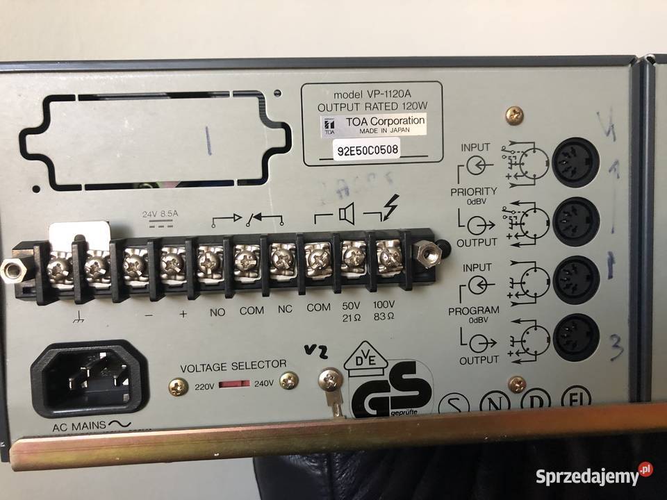 Wzmacniacz mocy TOA Elc VP1120A Iława