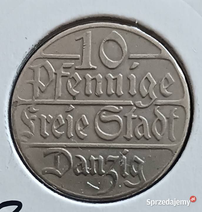 10 Fenigów Wolne Miasto Gdańsk 1923 r Konin