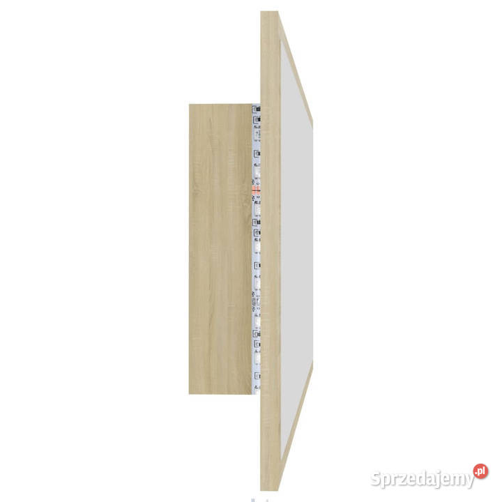 Lustro łazienkowe LED kolor dąb sonoma 90x85x37